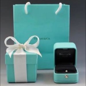 Tiffany’s & Co Blue Engagement Ring Presentation